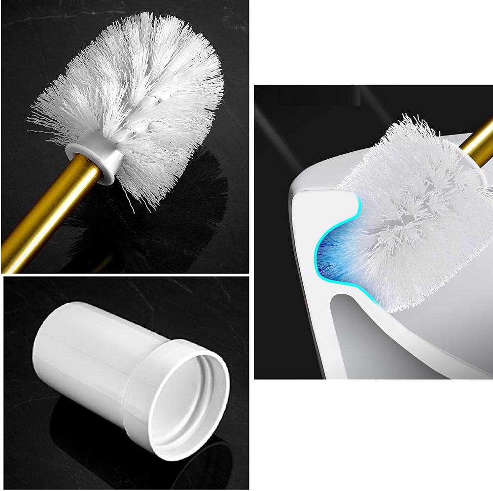 Toilet Brush Set with Holder - Durable Wall Mount for Bathroom