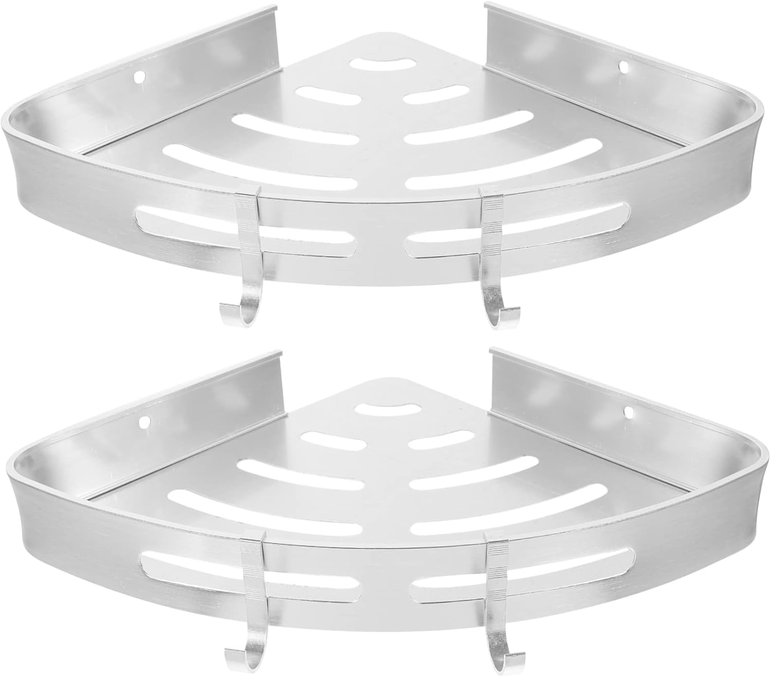Zerodeko 2-Tier Aluminum Shower Organizer with Hooks
