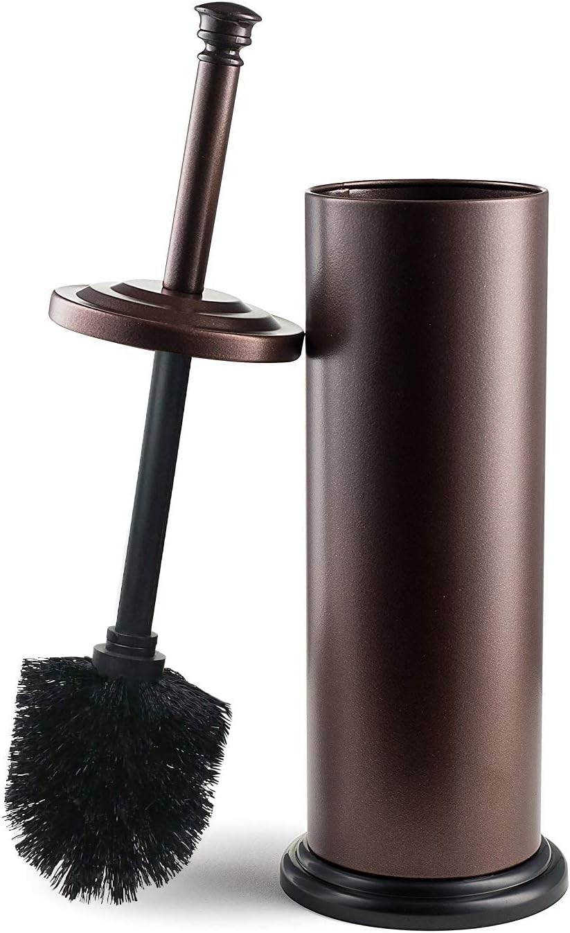 Estilo Stainless Steel Toilet Brush with Holder - Bronze Bathroom Set