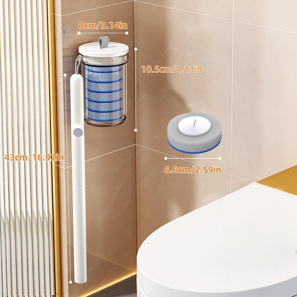 MOPALL Toilet Brush with Holder and 6 Refills