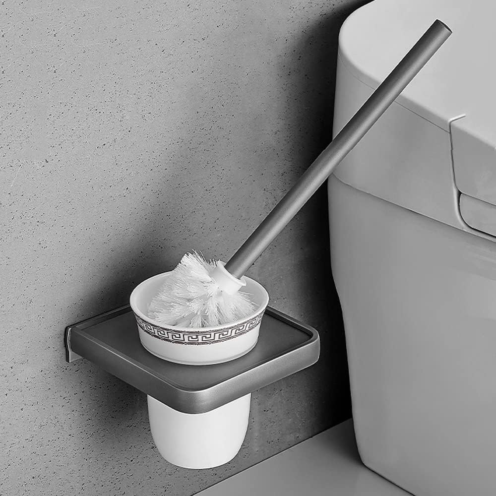 YIORYO Toilet Brush Set with Holder - Modern Durable