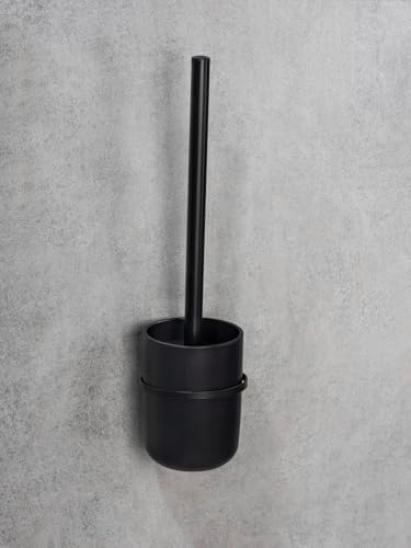 WENKO Turbo-Loc Toilet Brush Holder Set Black