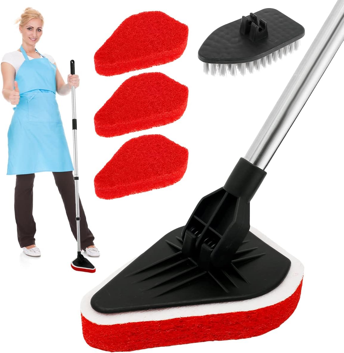 SHASUXTING 2-in-1 Multi-Function Bathroom Brush Set
