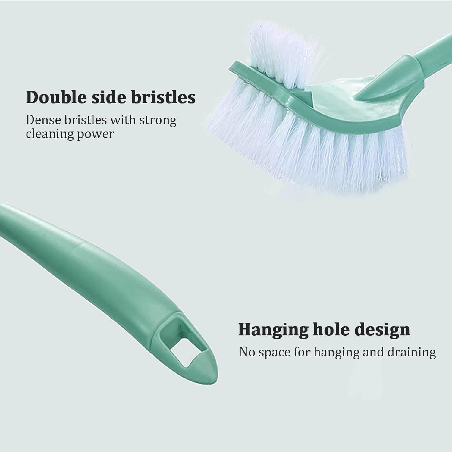 Silicone Toilet Brush with Holder - Green 1