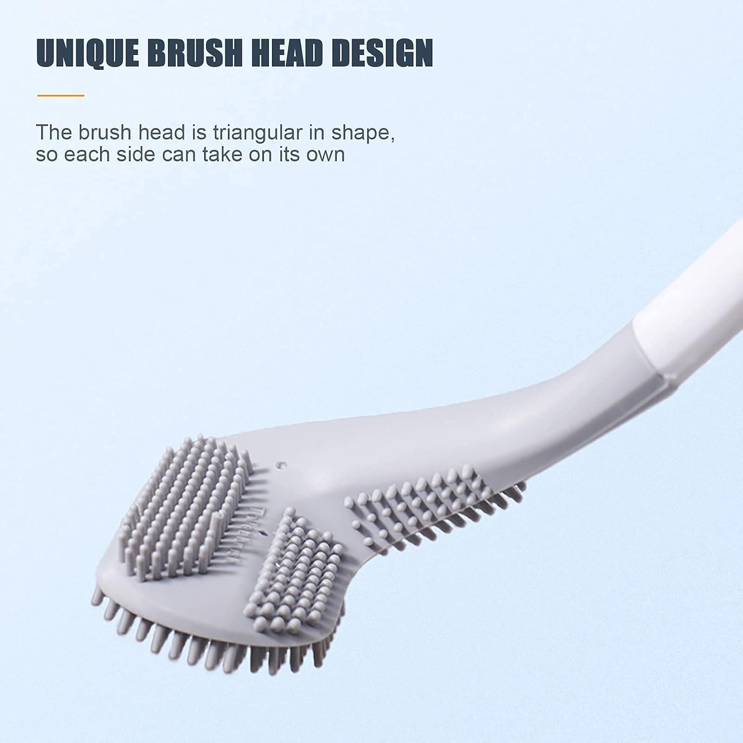 Ymombest 360 Toilet Brush Holder Set with Flexible Silicone Head