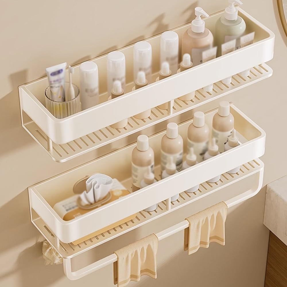 Floating Shower Shelf Racks for Bathroom Organizer Over Toilet 1