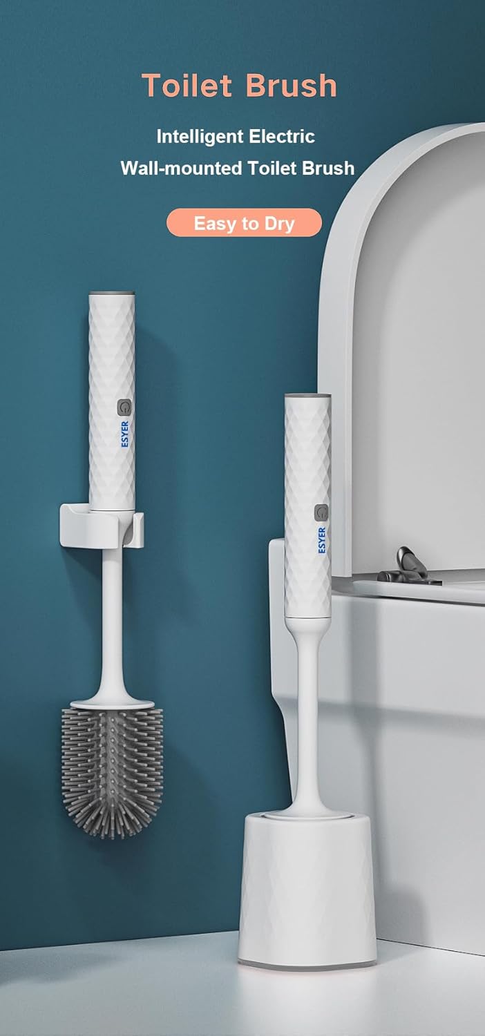 ESYER Electric Toilet Brush with Holder 1