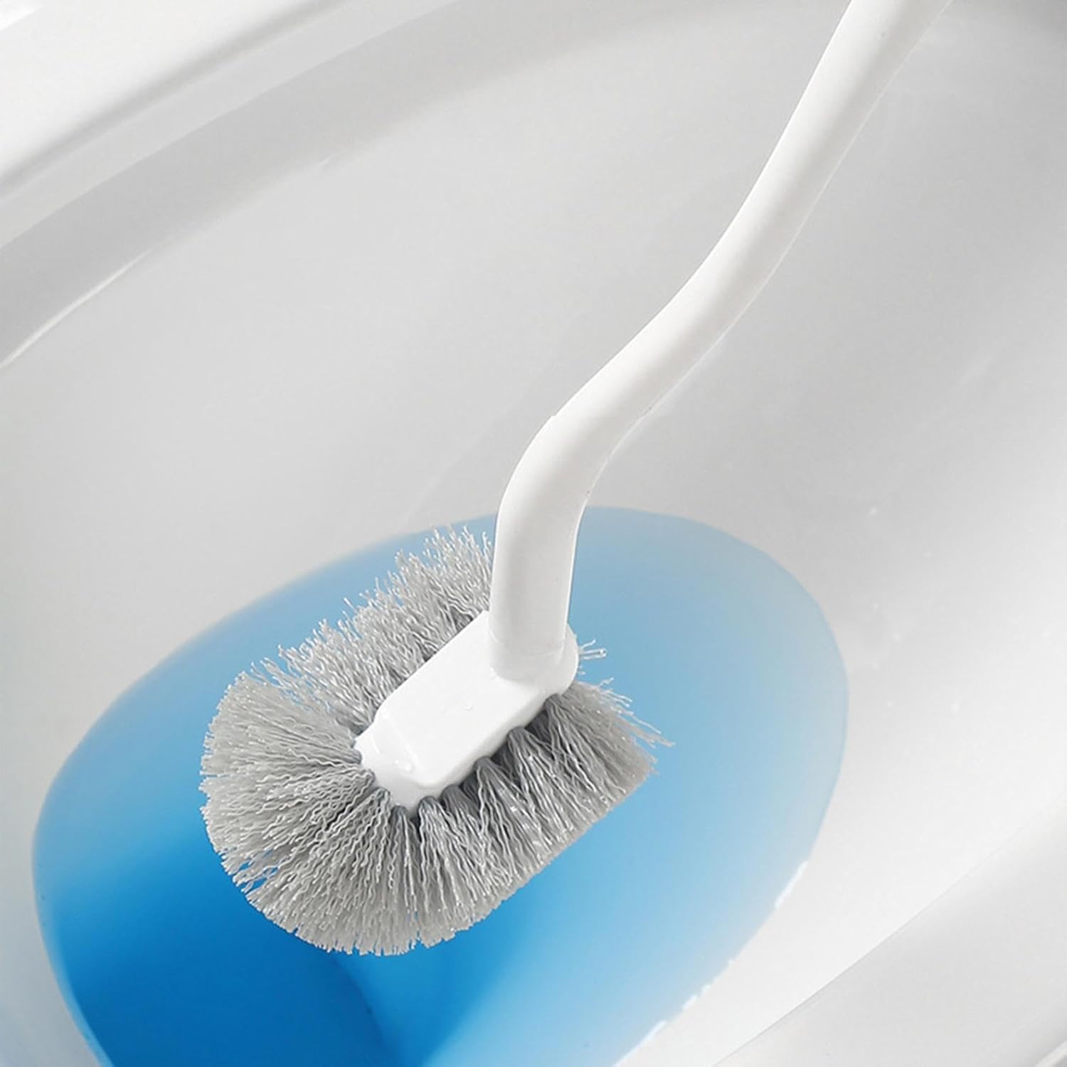 Durable Toilet Bowl Brush with Curved Head for Thorough Cleaning