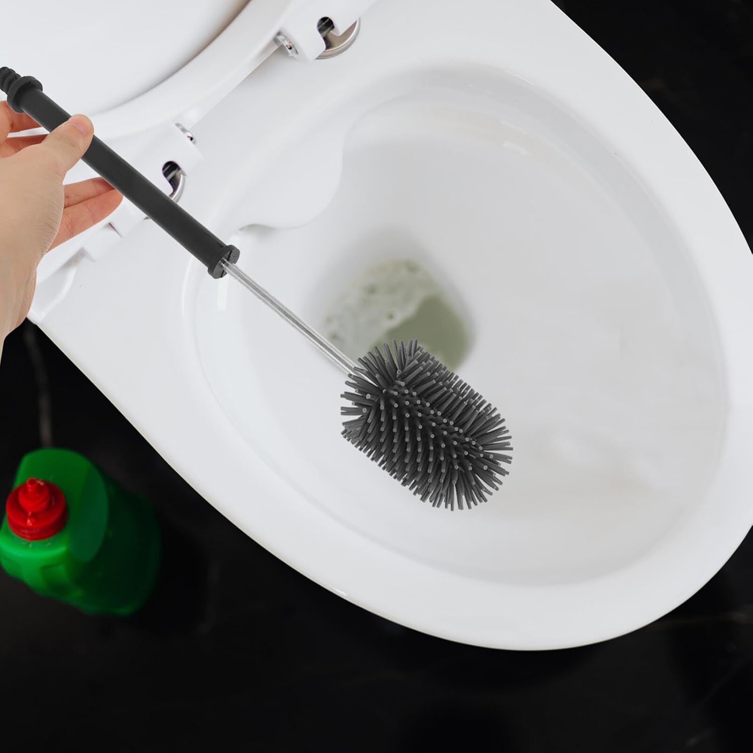 Toilet Brush Head Adapter - Replacement Handle Connector for Bathroom
