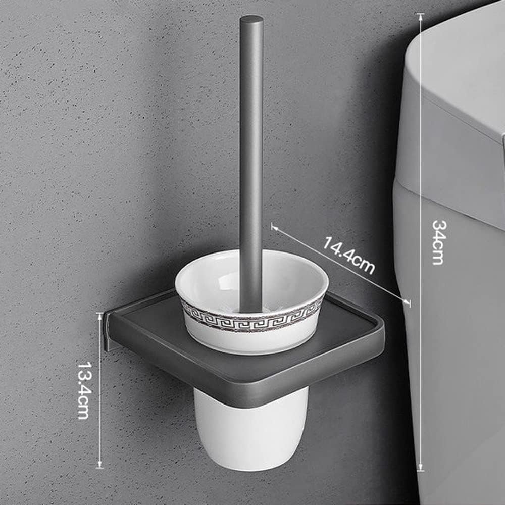 YIORYO Toilet Brush Set with Holder - Modern Durable