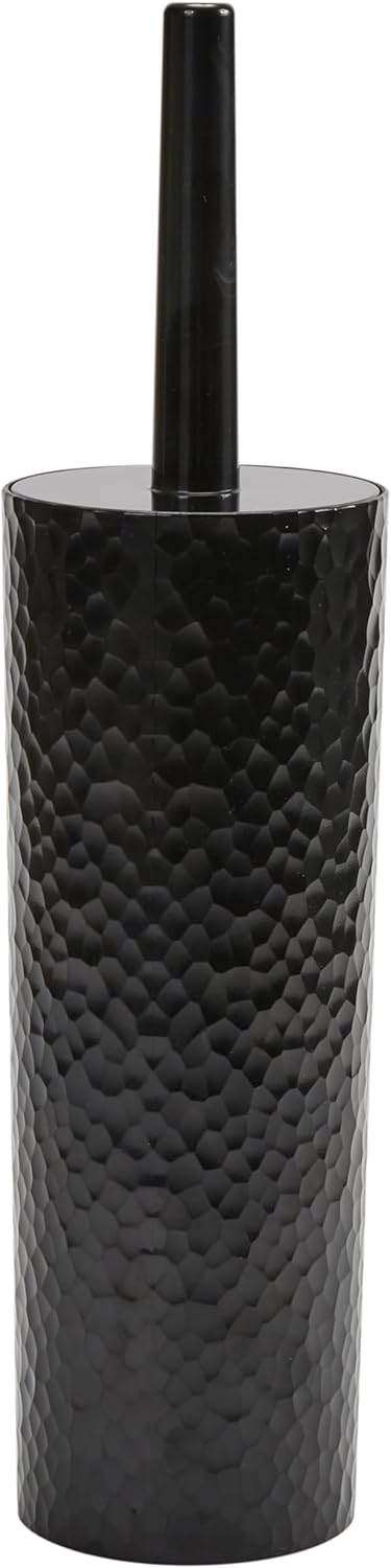 Bath Bliss Hammered Texture Toilet Brush in Black 1