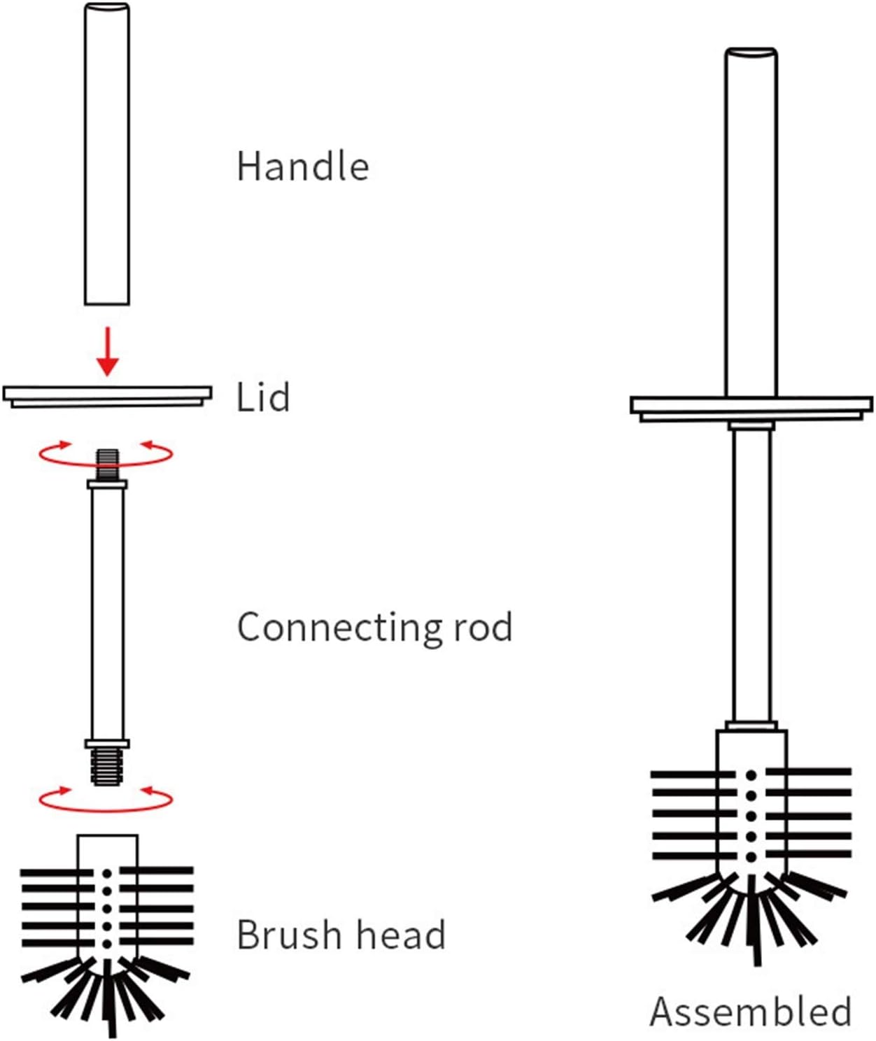 SPOUR Toilet Brush Set with Holder - Grey 1