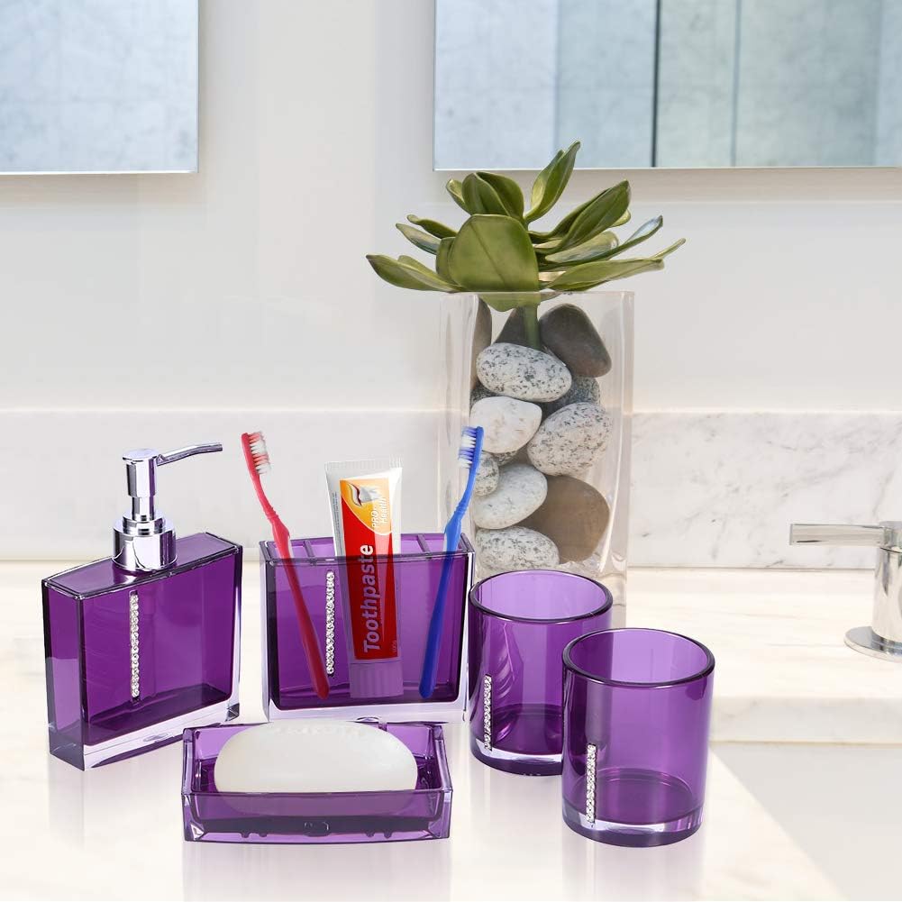 Greensen 5 Pcs Acrylic Bathroom Accessories Set