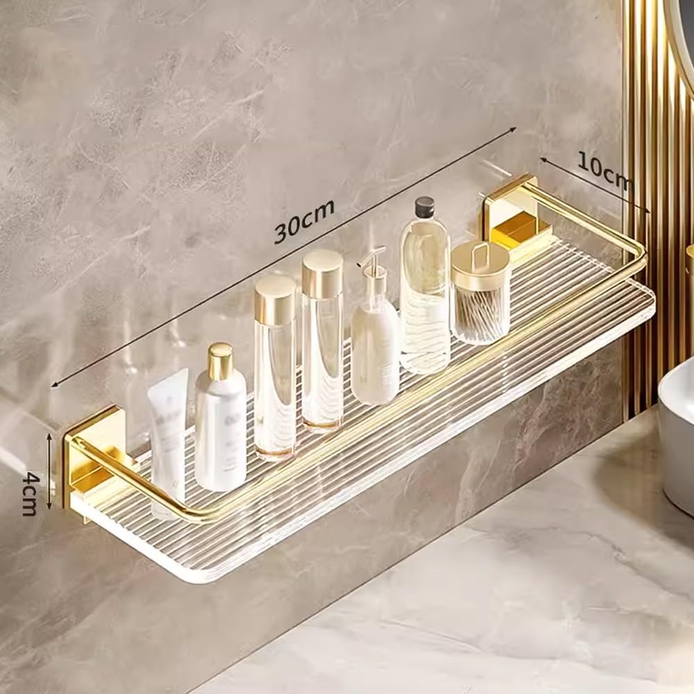 ANNBKA Wall Mount Shower Caddy with Floating Shelf - 30cm