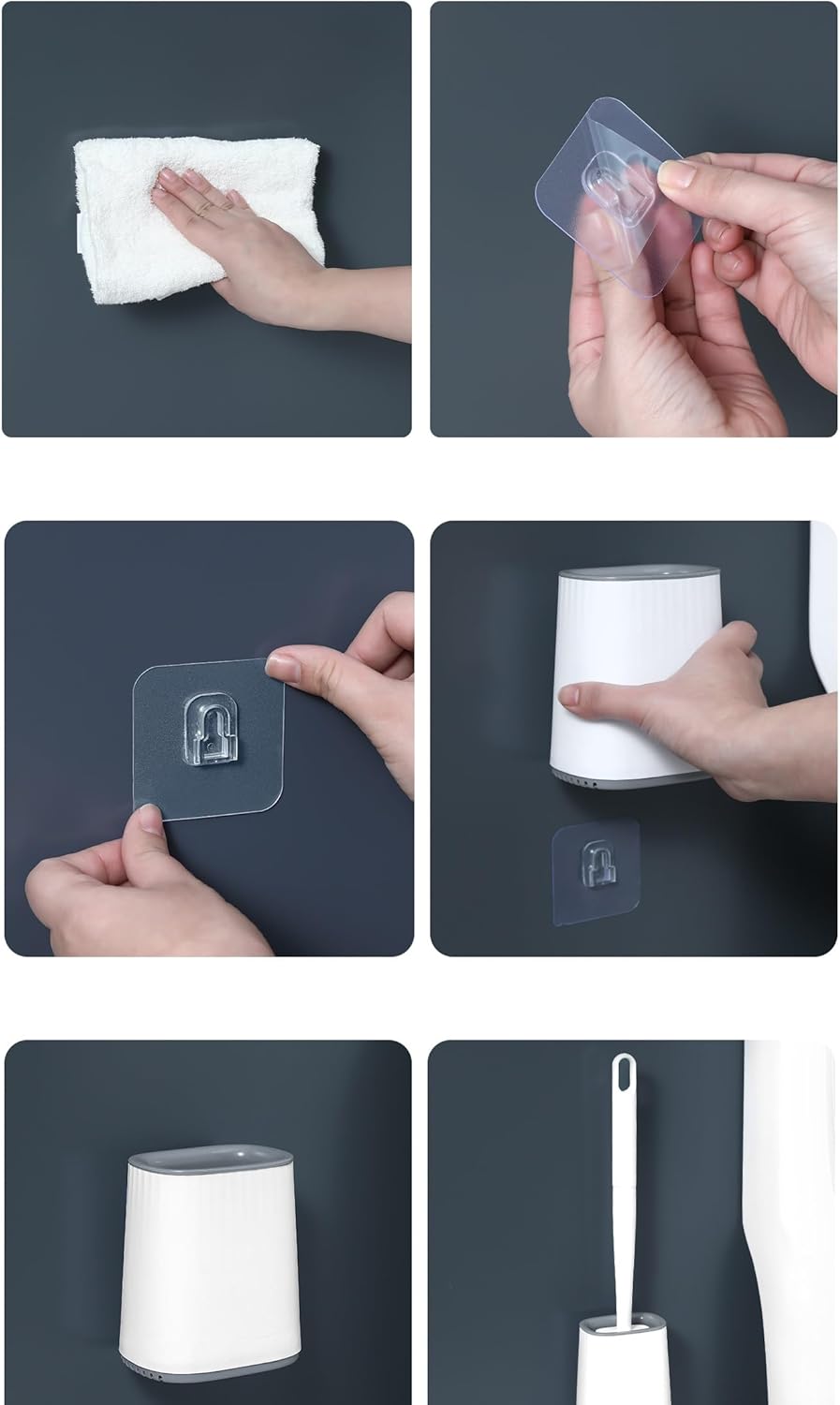 ADIUPUL Toilet Brush with Holder Set 1