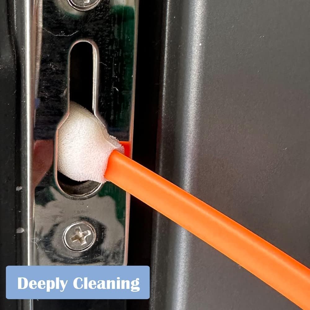 Wellgler 200pcs Disposable Crevice Cleaning Brush Orange