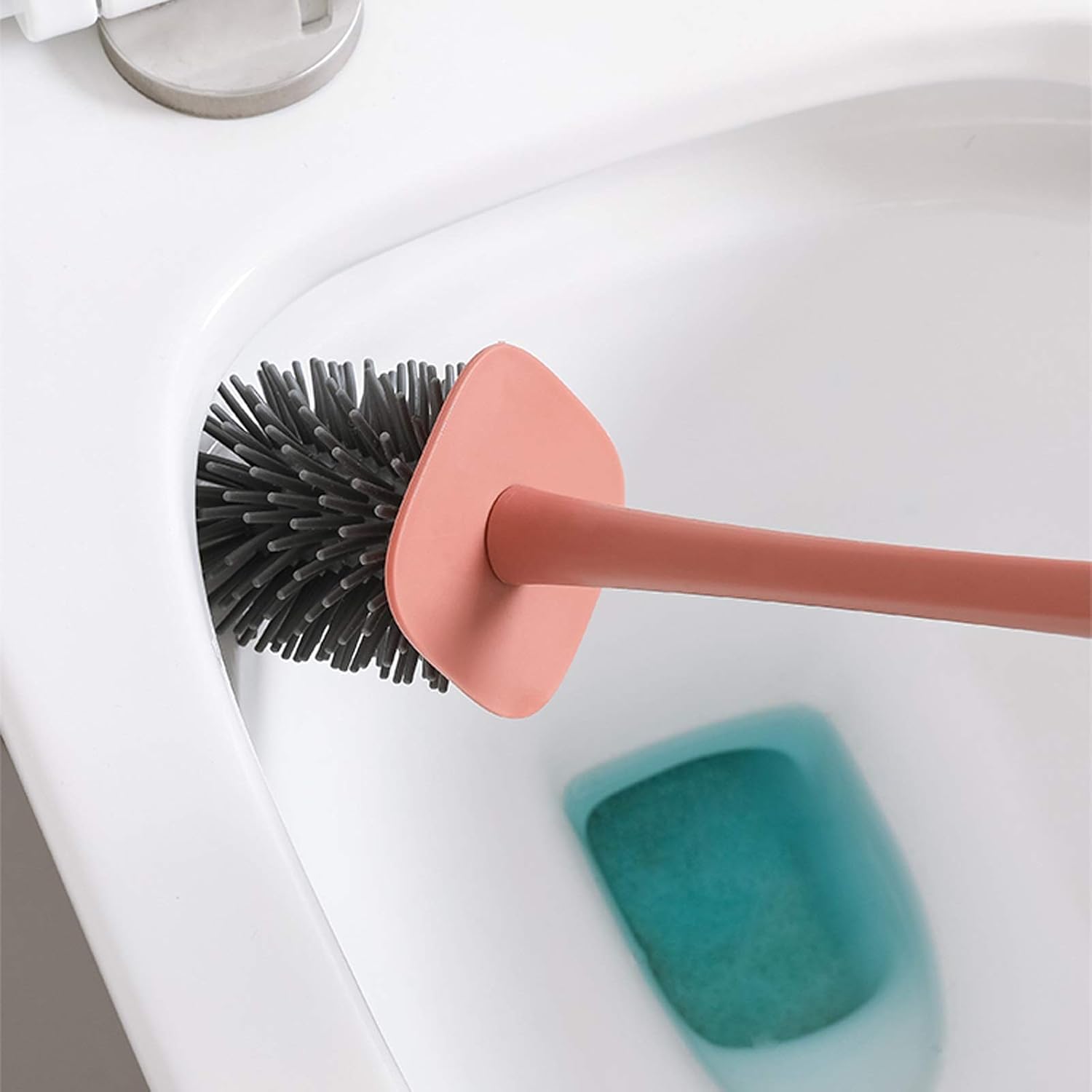 UNNS Wall-Mounted Toilet Brush with TPR Head and Holder 1