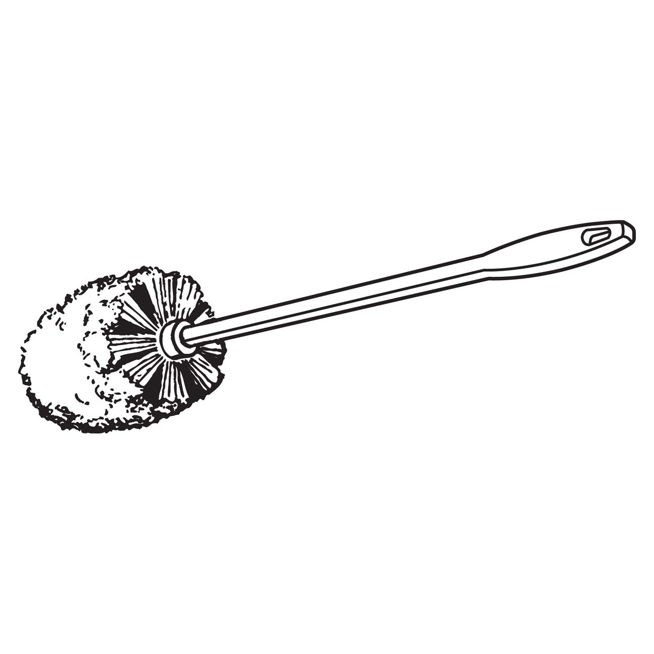 Rubbermaid Commercial Toilet Bowl Brush 145-Inch White Pack of 24