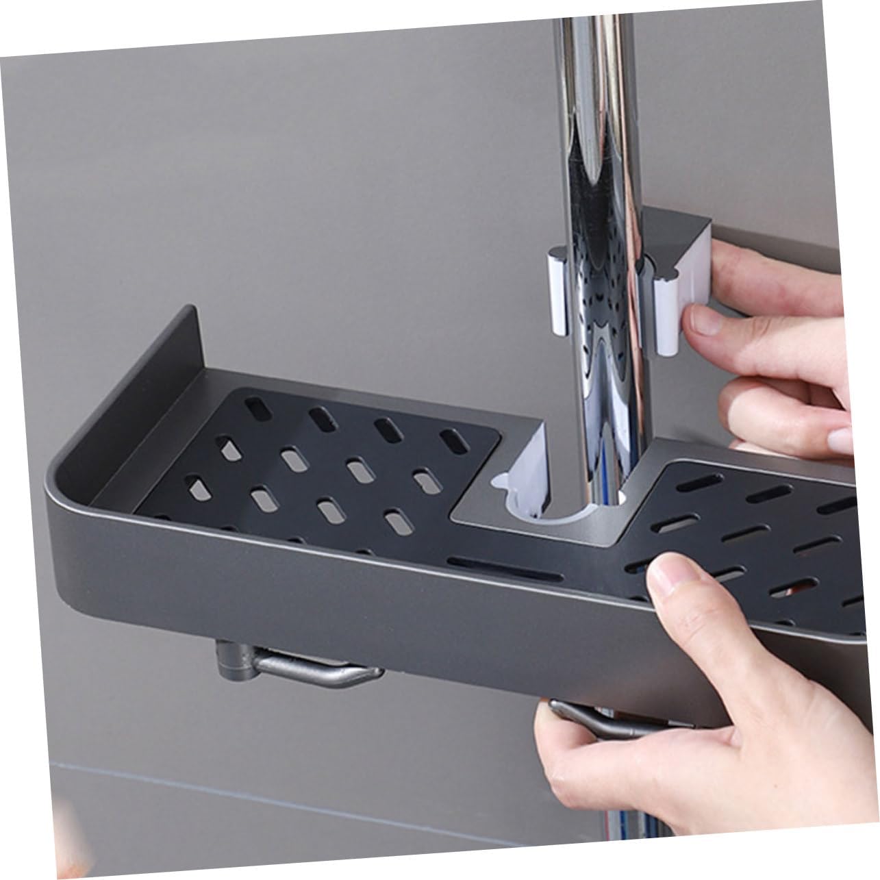 BRIGHTFUFU Shower Bar Basket Organizer for Bathroom Essentials