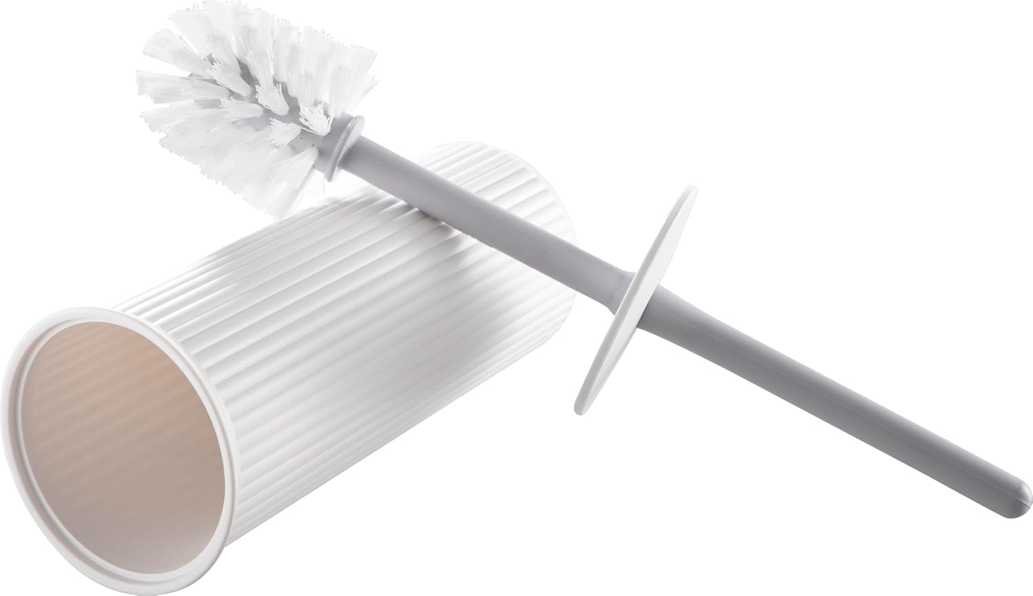 Superio Decorative Toilet Brush with Holder White