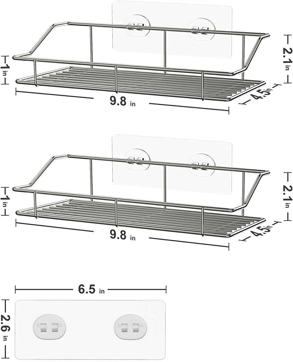 FINANCIALLY LIT 2-Pack Stainless Steel Shower Caddy