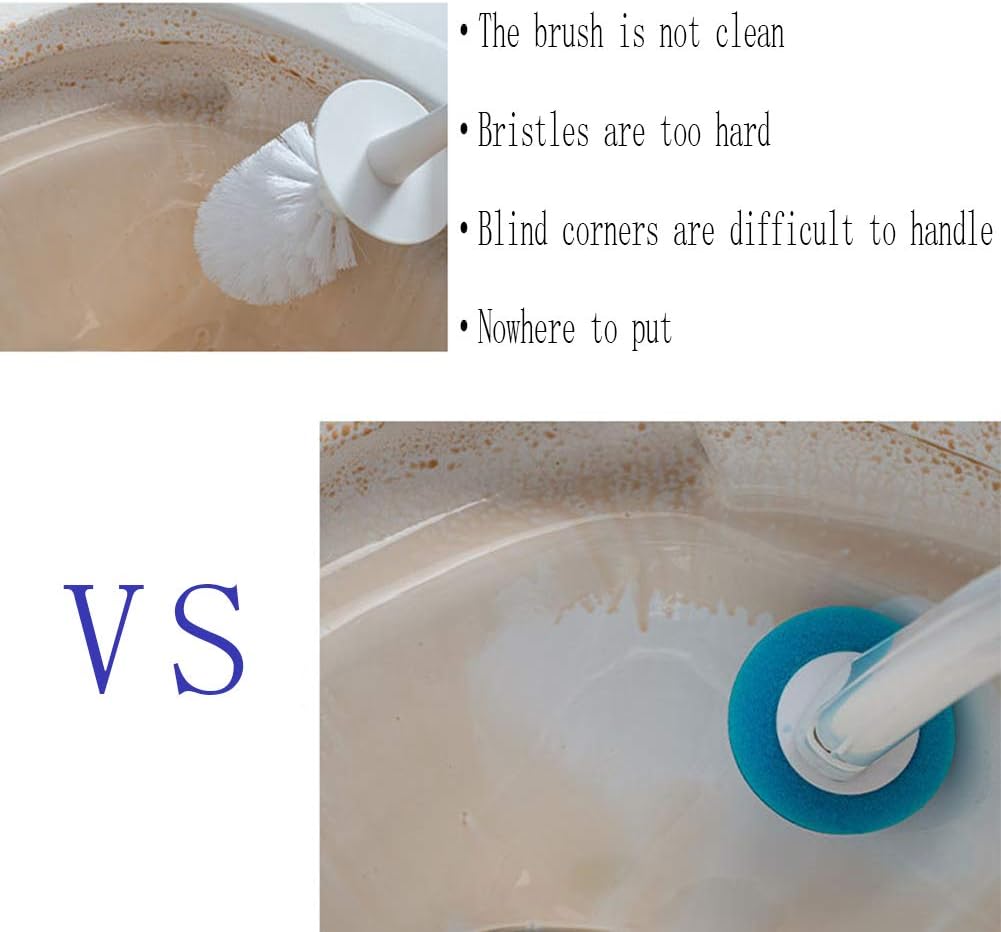 Leying Disposable Toilet Wand Cleaning System with Brush Heads