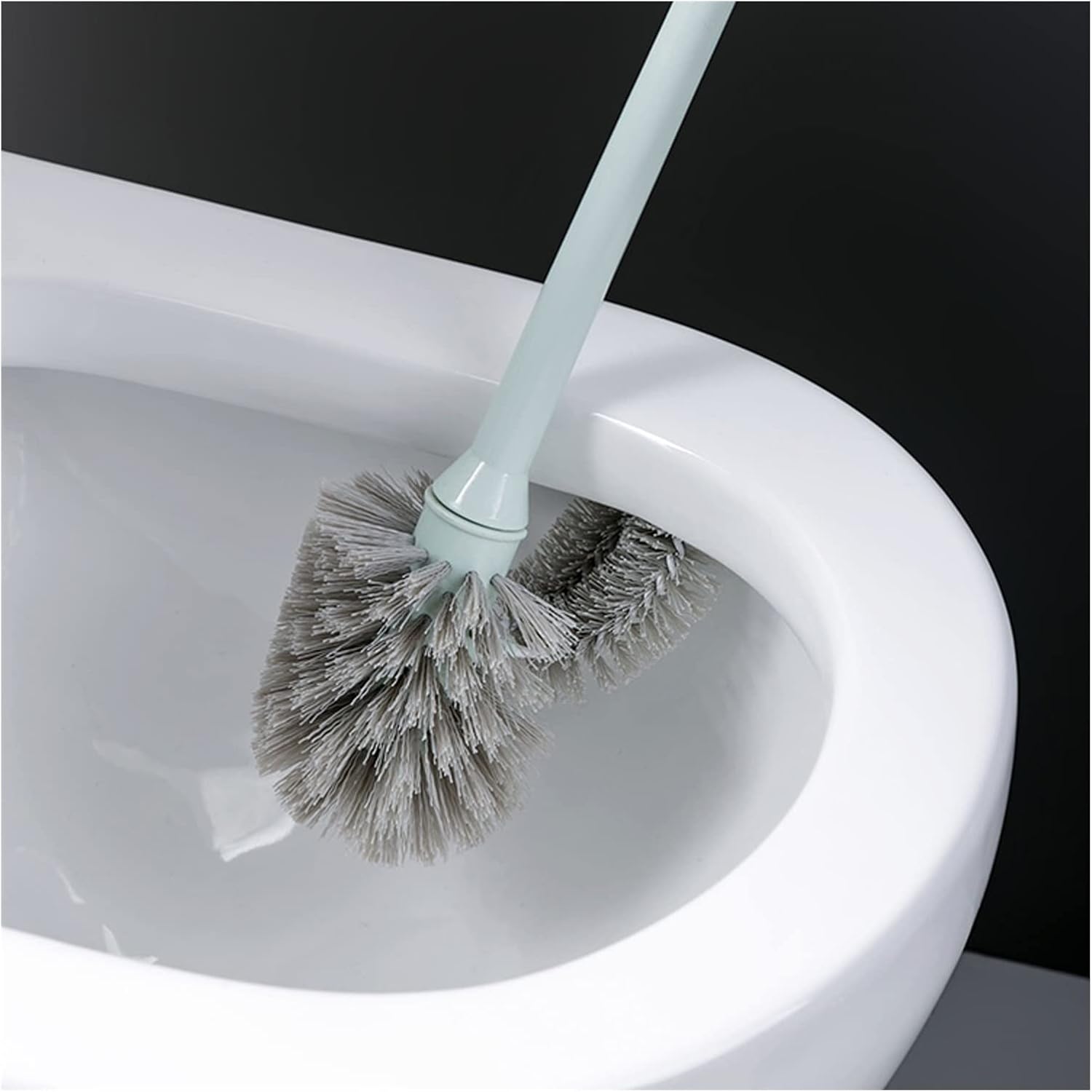 TOMYEUS Toilet Brush with Wall Mount and Long Handle