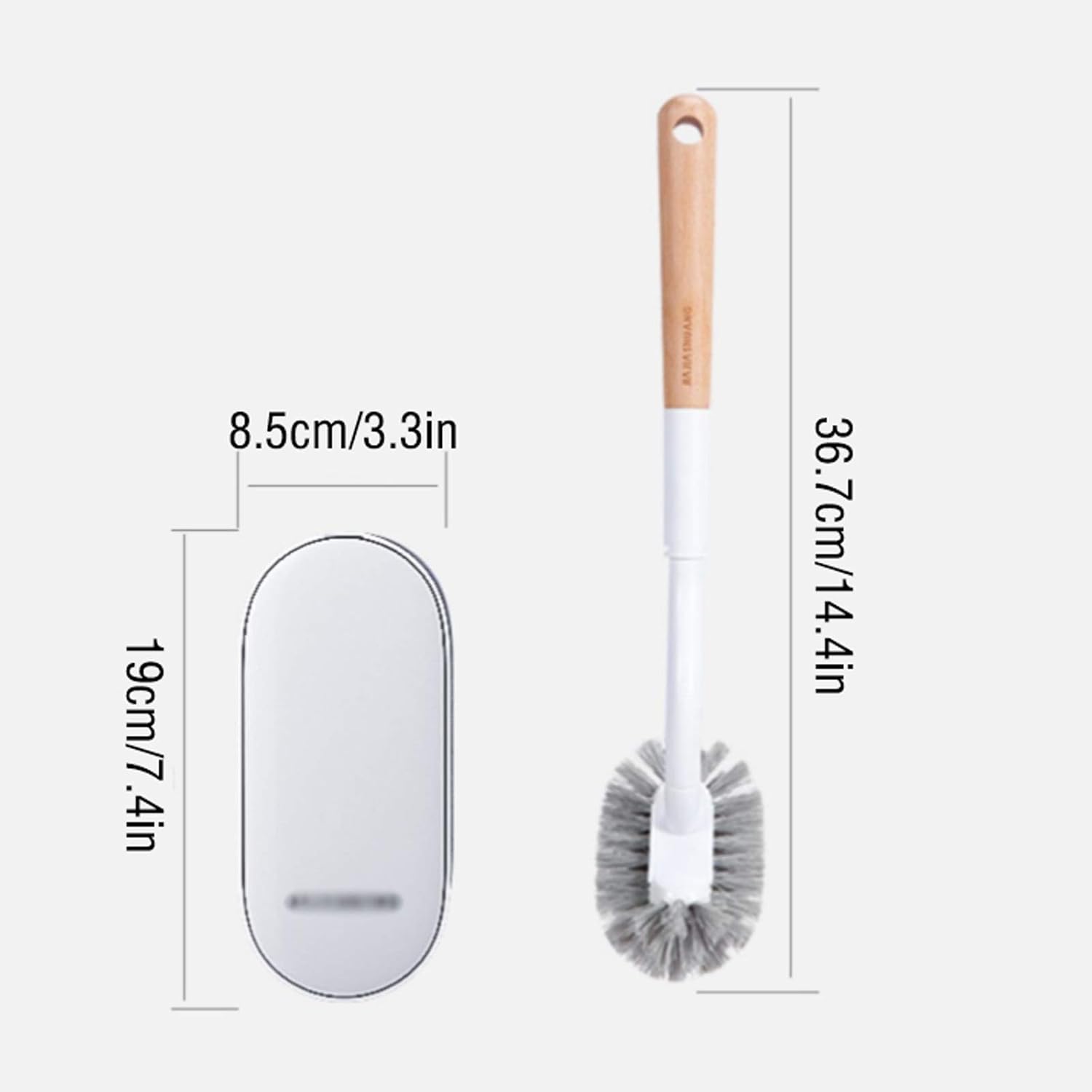 YQBUER Toilet Brush with Automatic Lid