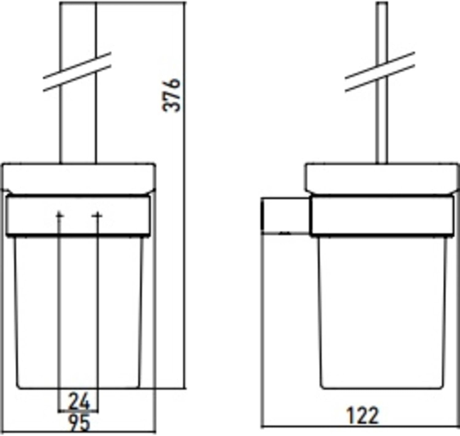 Emco Loft Wall Mounted Toilet Brush Set