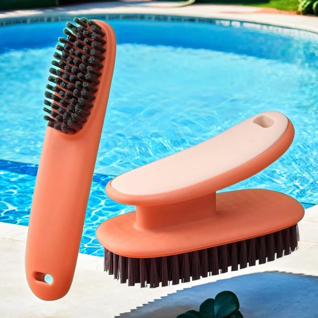PLSMY 2-Piece Cleaning Brush Set for Home Kitchen Bathroom Clothing