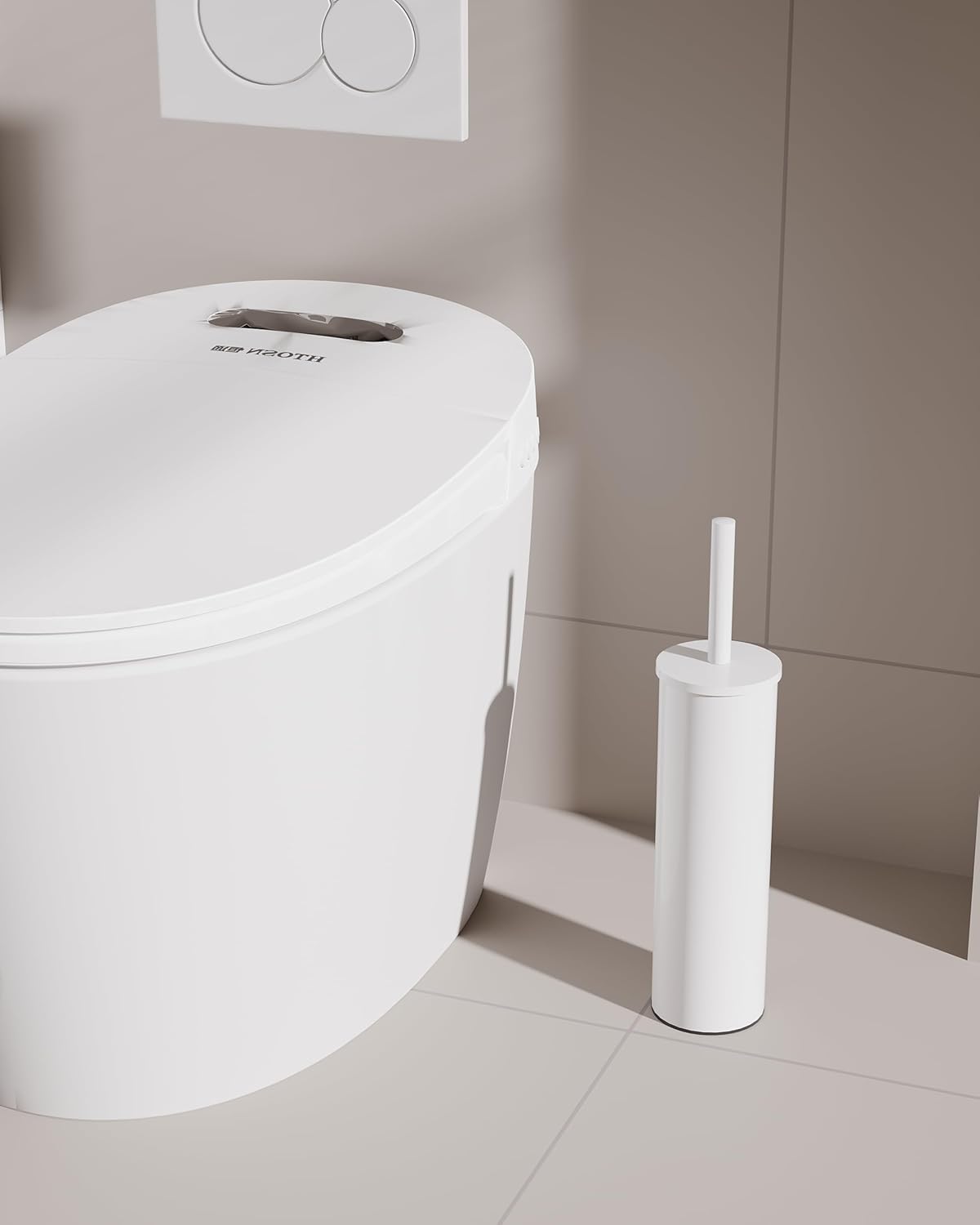 WZKALY Toilet Brush and Holder Set White