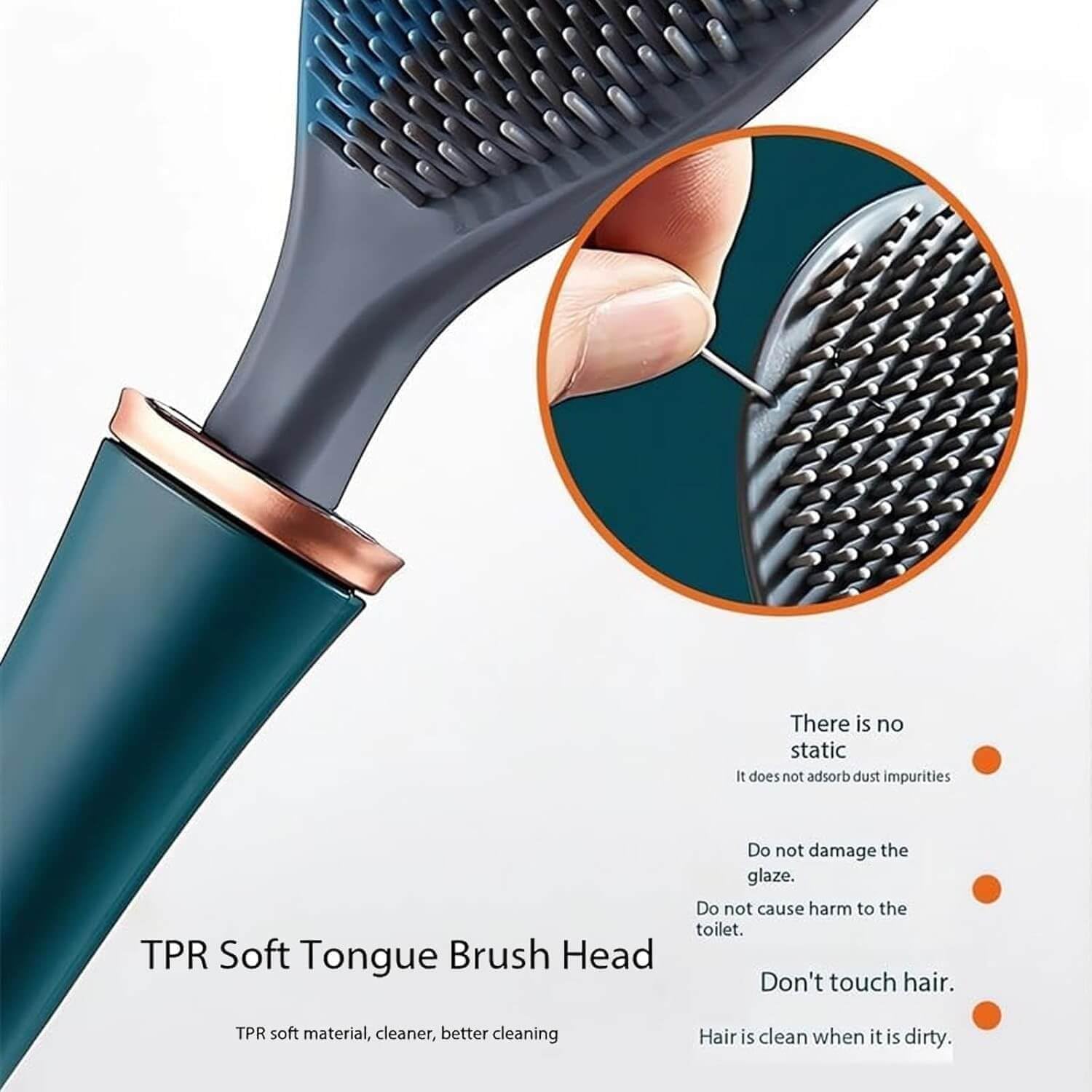 2025 New Upgrade Silicone Toilet Scrubber with Holder