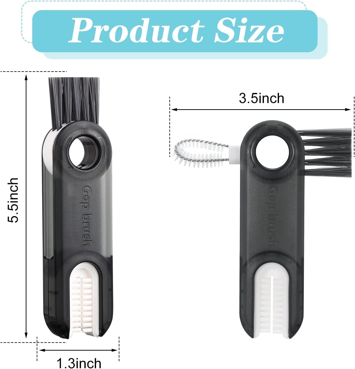 HROY Toilet Brush and Holder Set - 3 in 1 Cleaning Tool