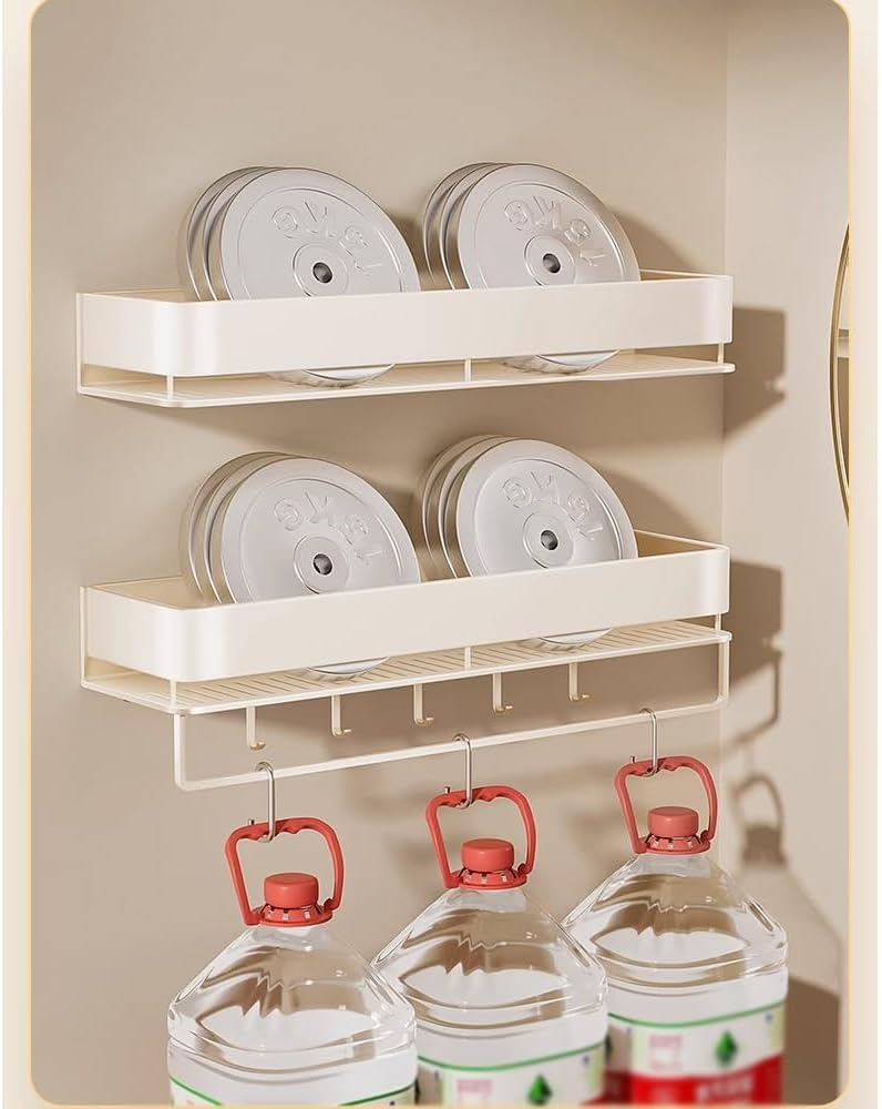 Floating Shower Shelf Racks for Bathroom Organizer Over Toilet 1