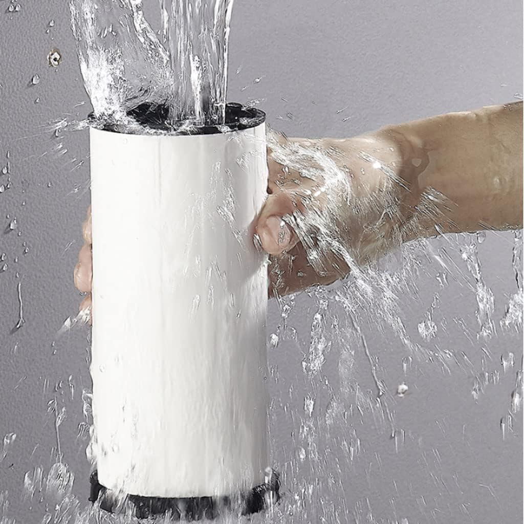 KAAZEE Toilet Brush Set with Holder - Durable Compact for Small Bathrooms