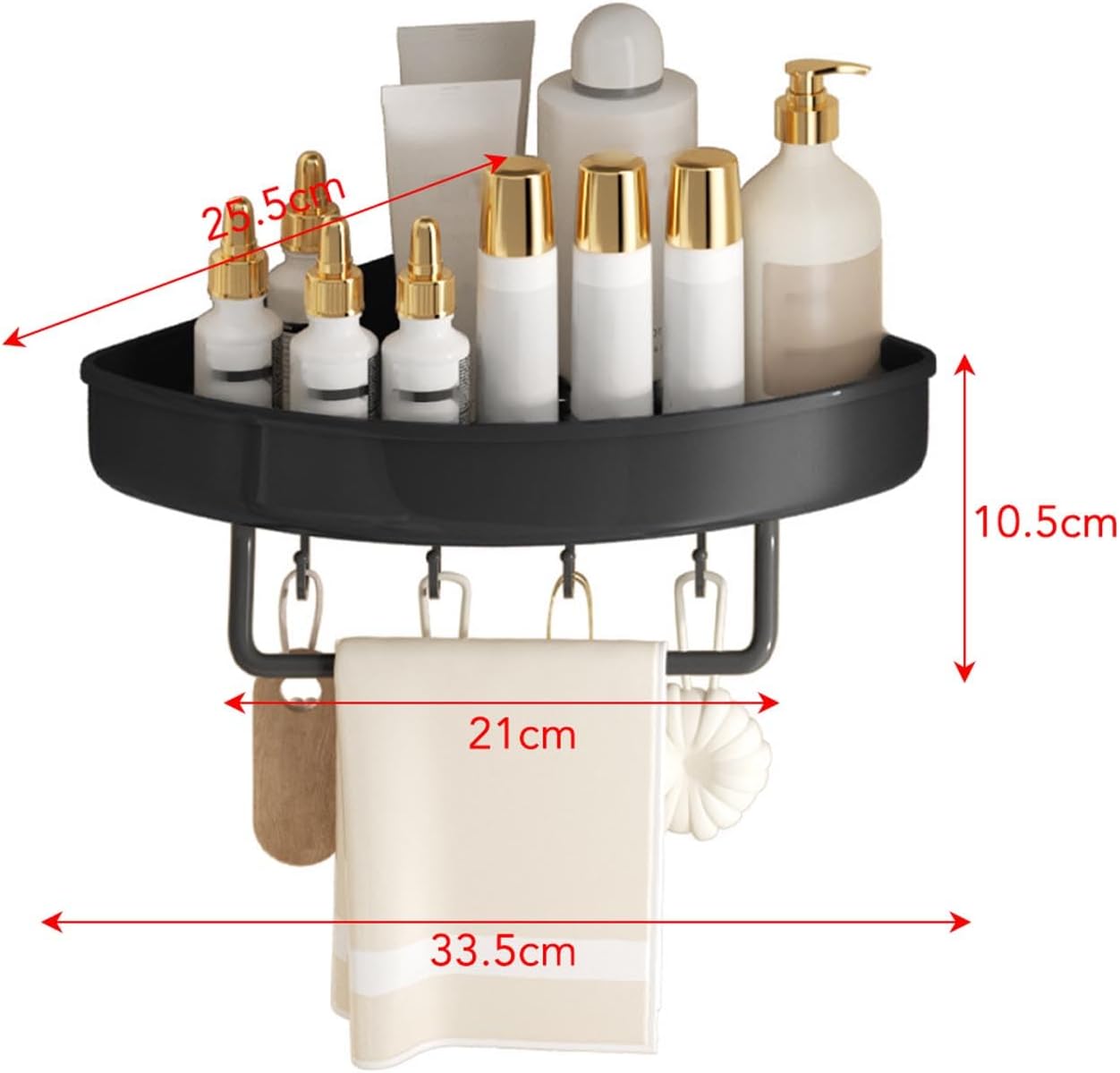 Kuuleyn Shower Shelf - Non Drill Corner Caddy Organizer