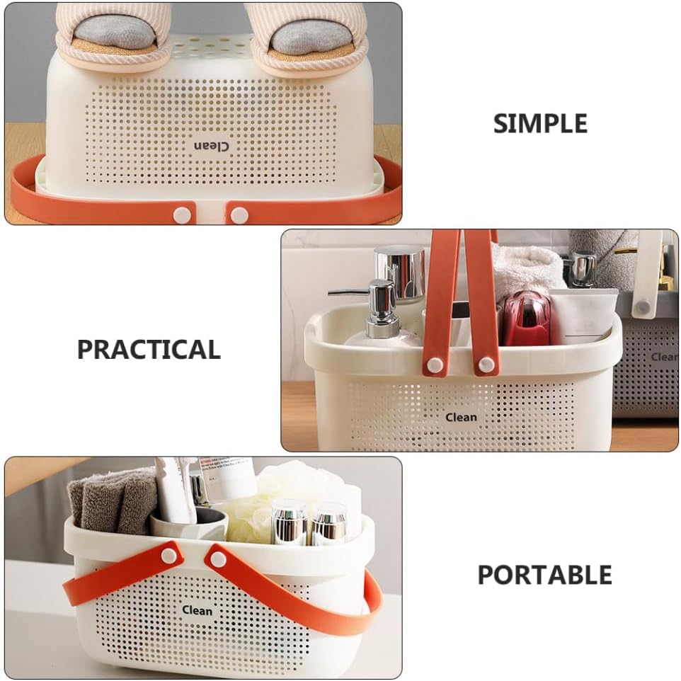 ABOOFAN Portable Shower Towel Basket with Handle 1