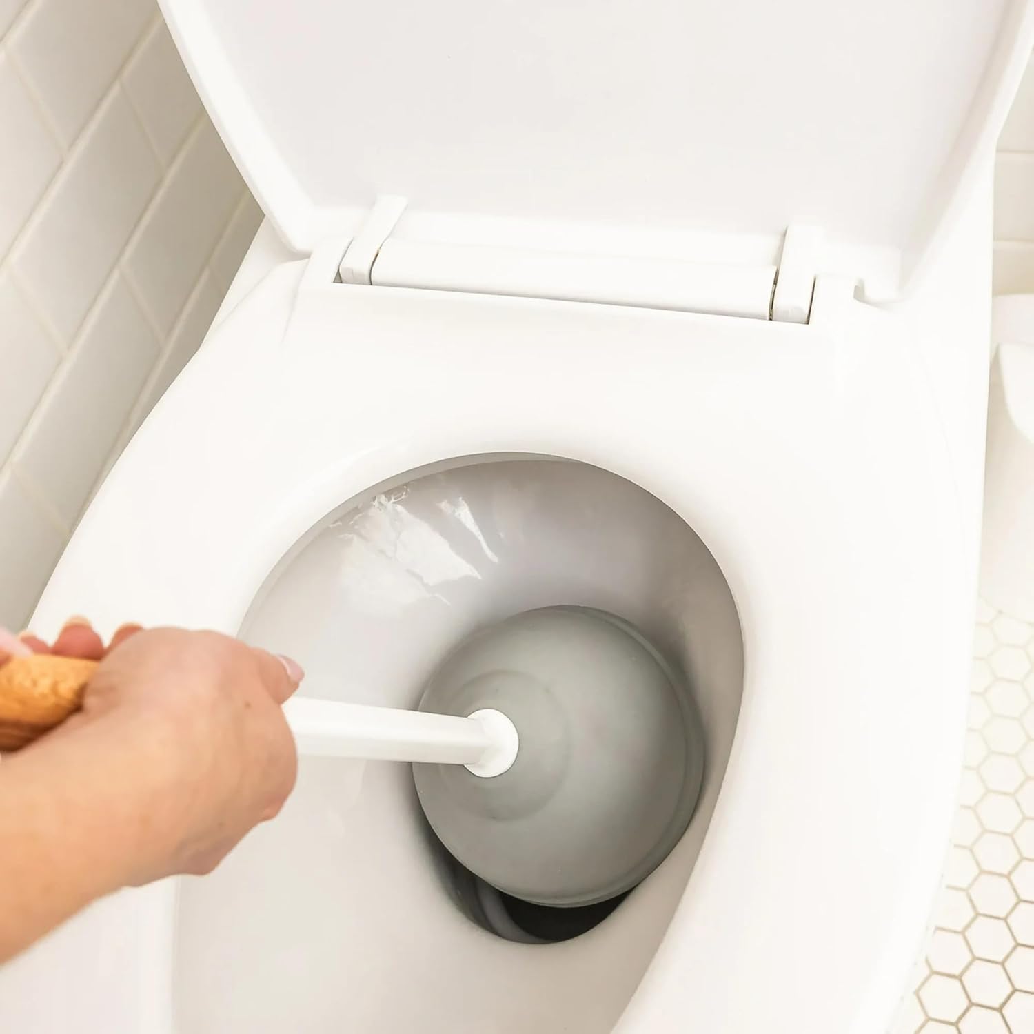 Toilet Brush Plunger Set with Storage Caddy