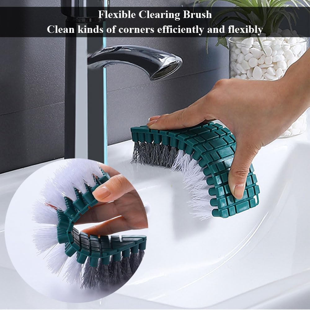 Oniapro V-Shape Toilet Scrub Brush Bendable Non-Slip