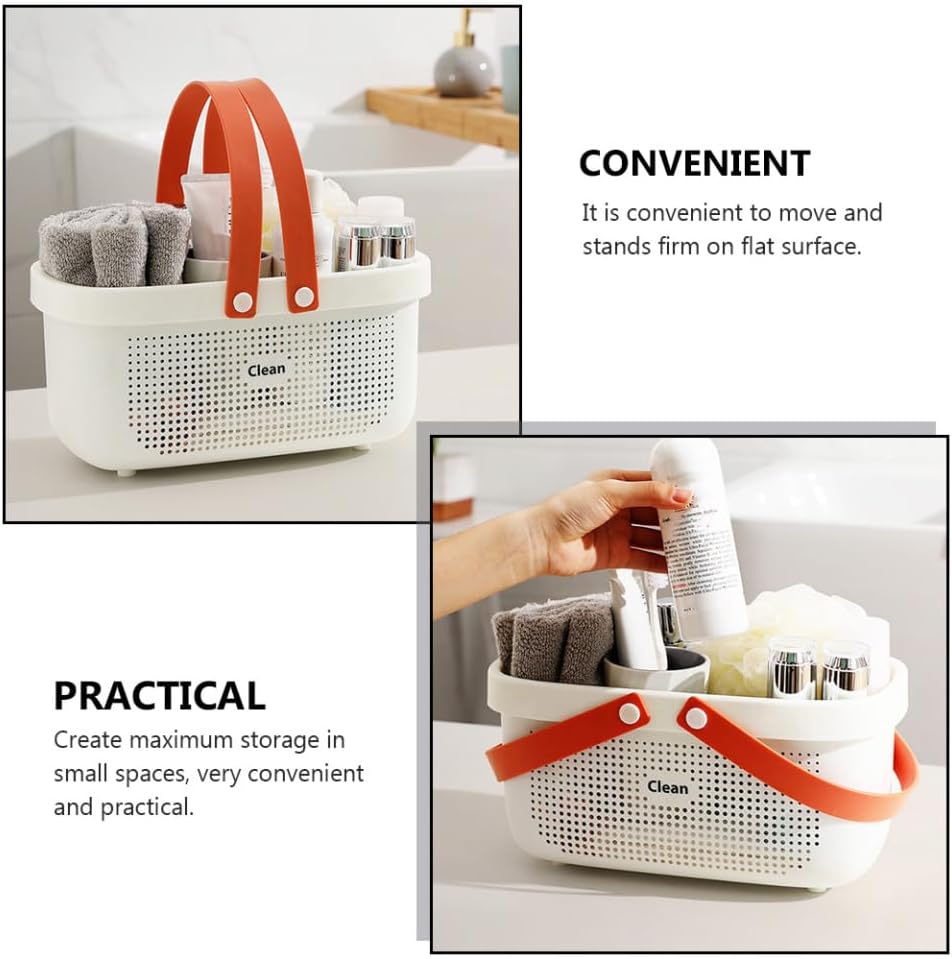 ABOOFAN Portable Shower Towel Basket with Handle 1