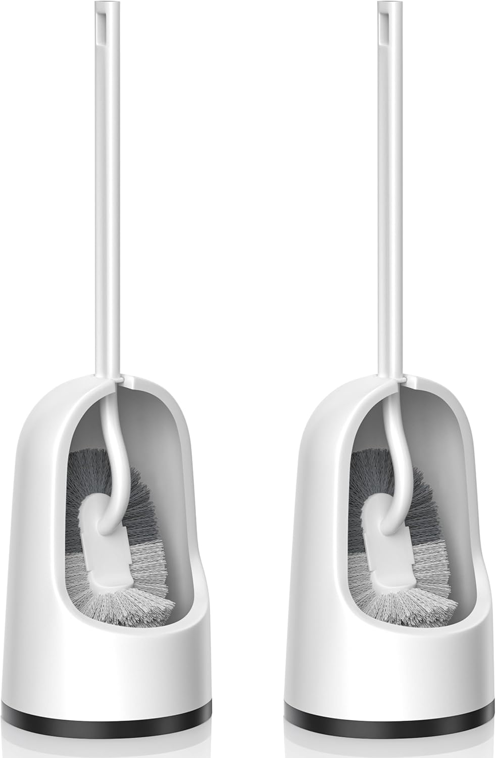 TRENTI Toilet Brush 2-Pack with Holder Set