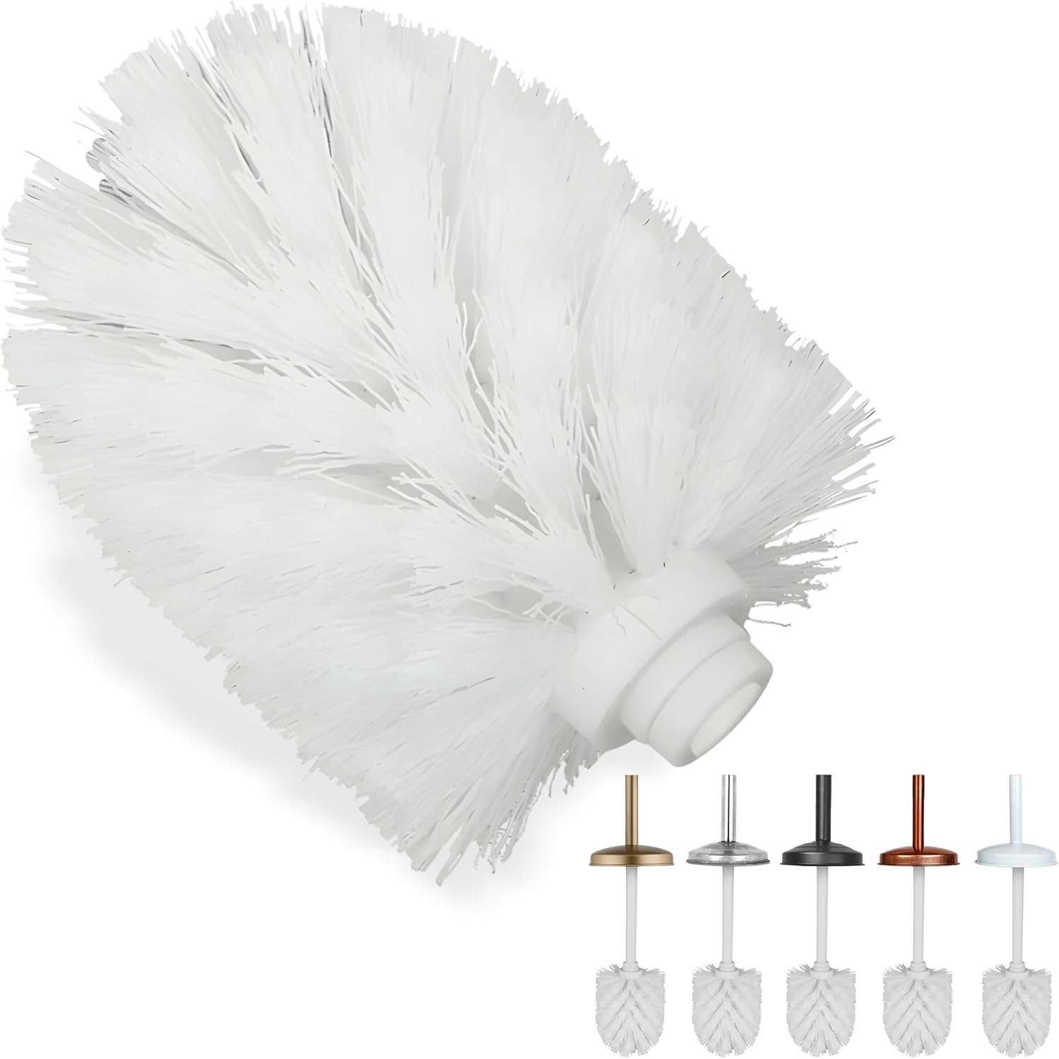 Autumn Alley Toilet Bowl Brush Head Replacement - Durable Stiff Bristles