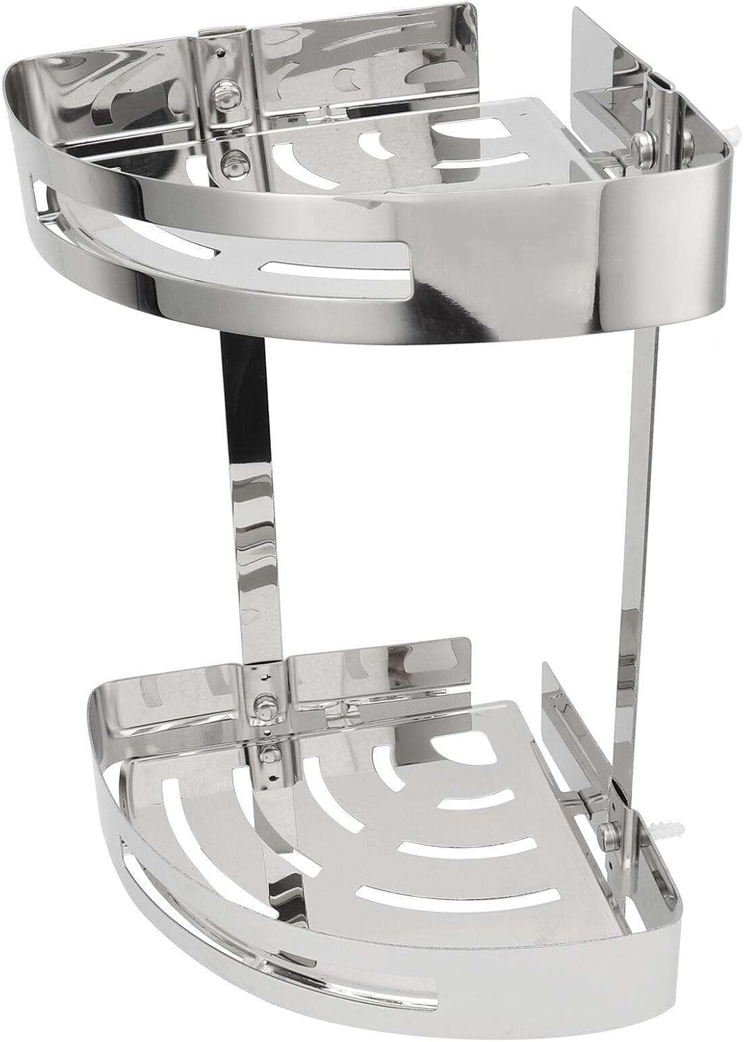 FINANCIALLY LIT 2-Tier Corner Shelf Stainless Steel Shower Organizer