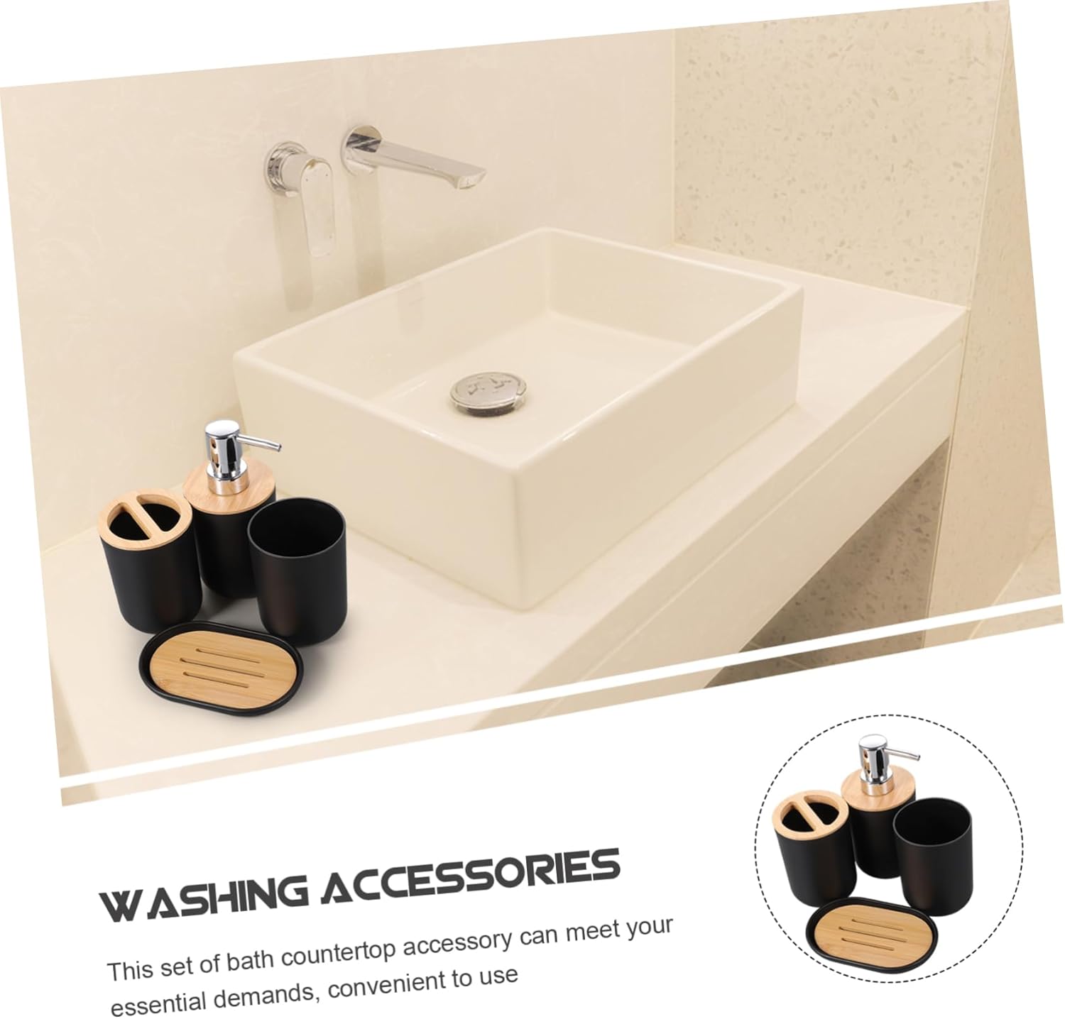 LIFKOME 1Set Bathroom Accessory Set