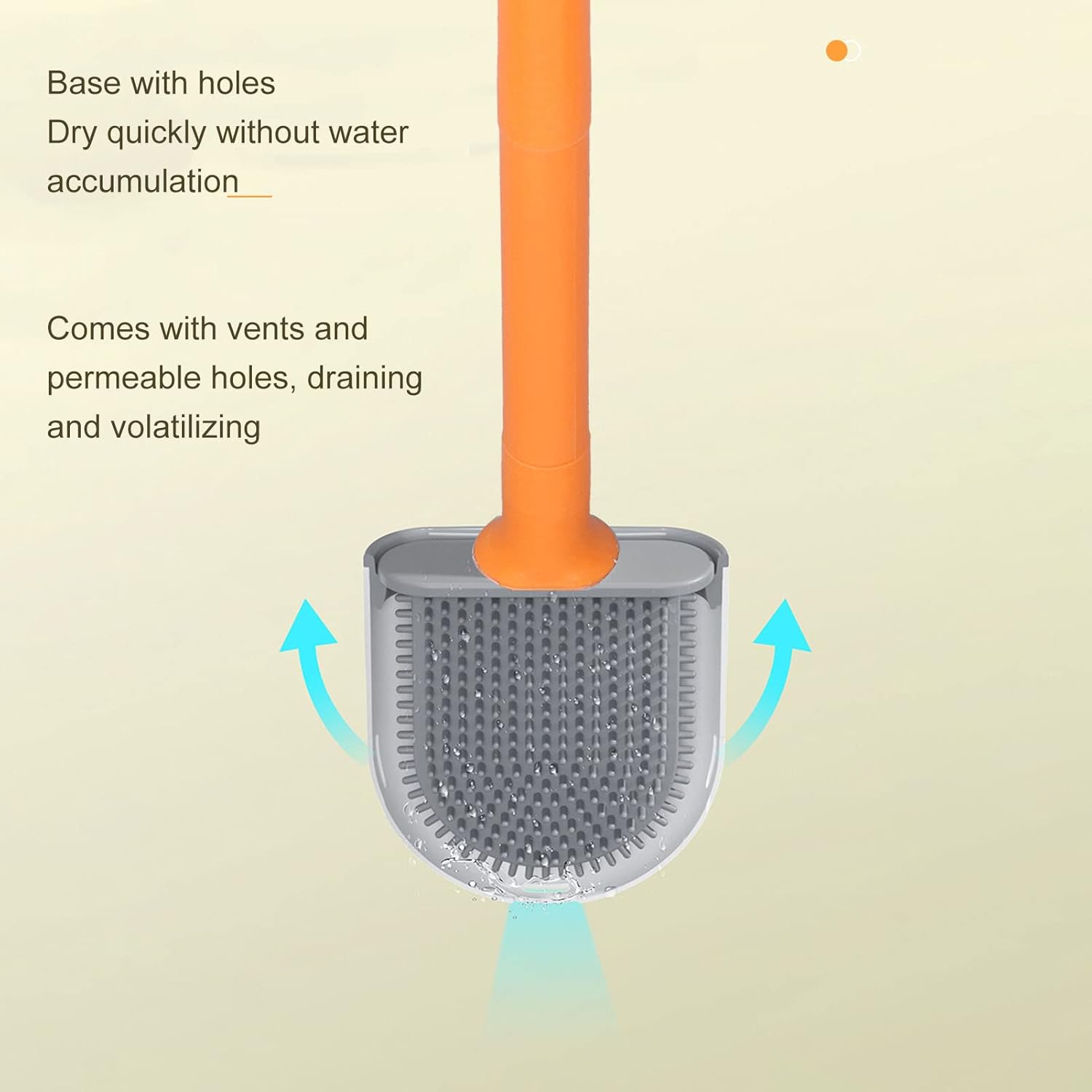 SYHAQYE Toilet Brush Holder Set - Wall Mounted Orange