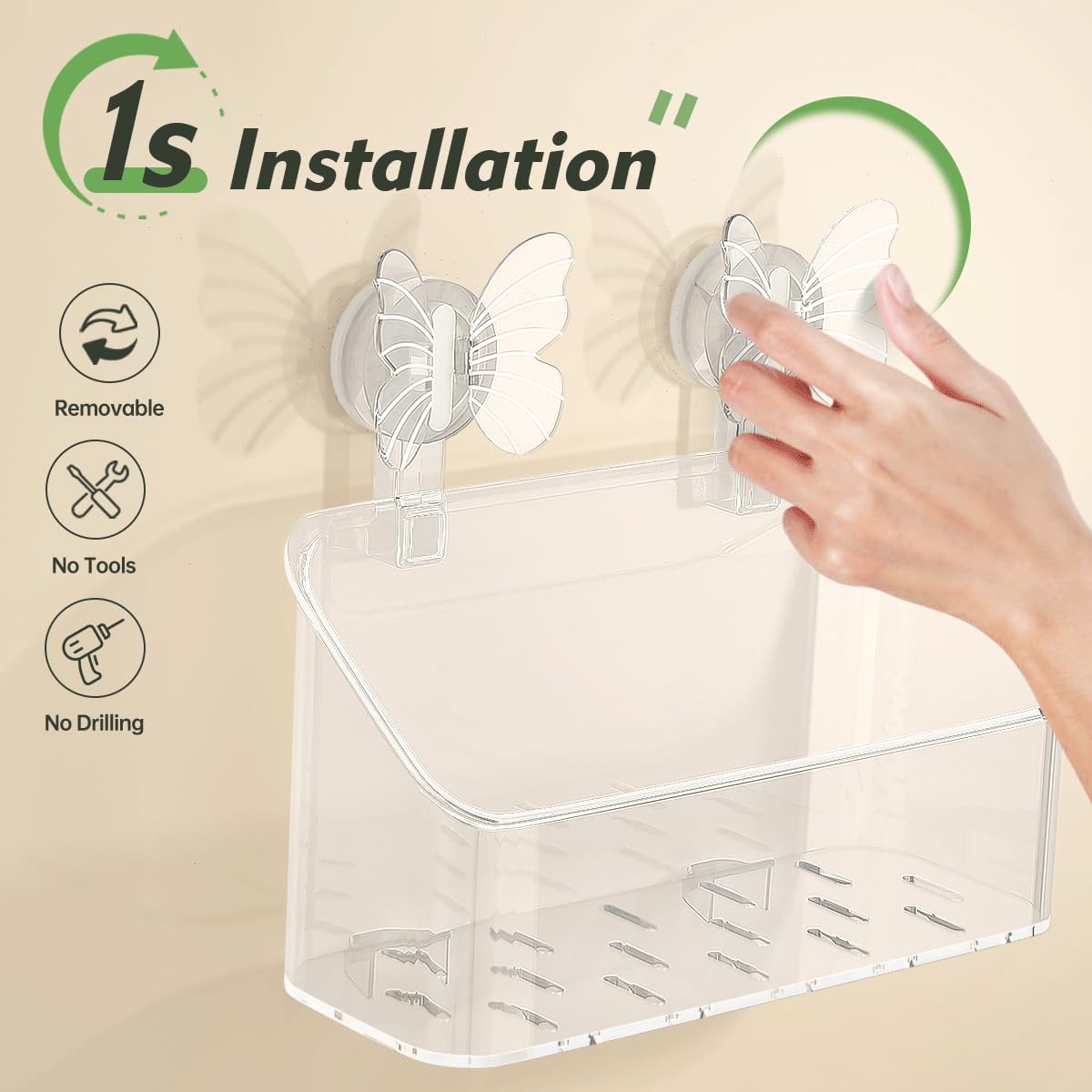 Eirunyx Shower Caddy Suction Cup Set