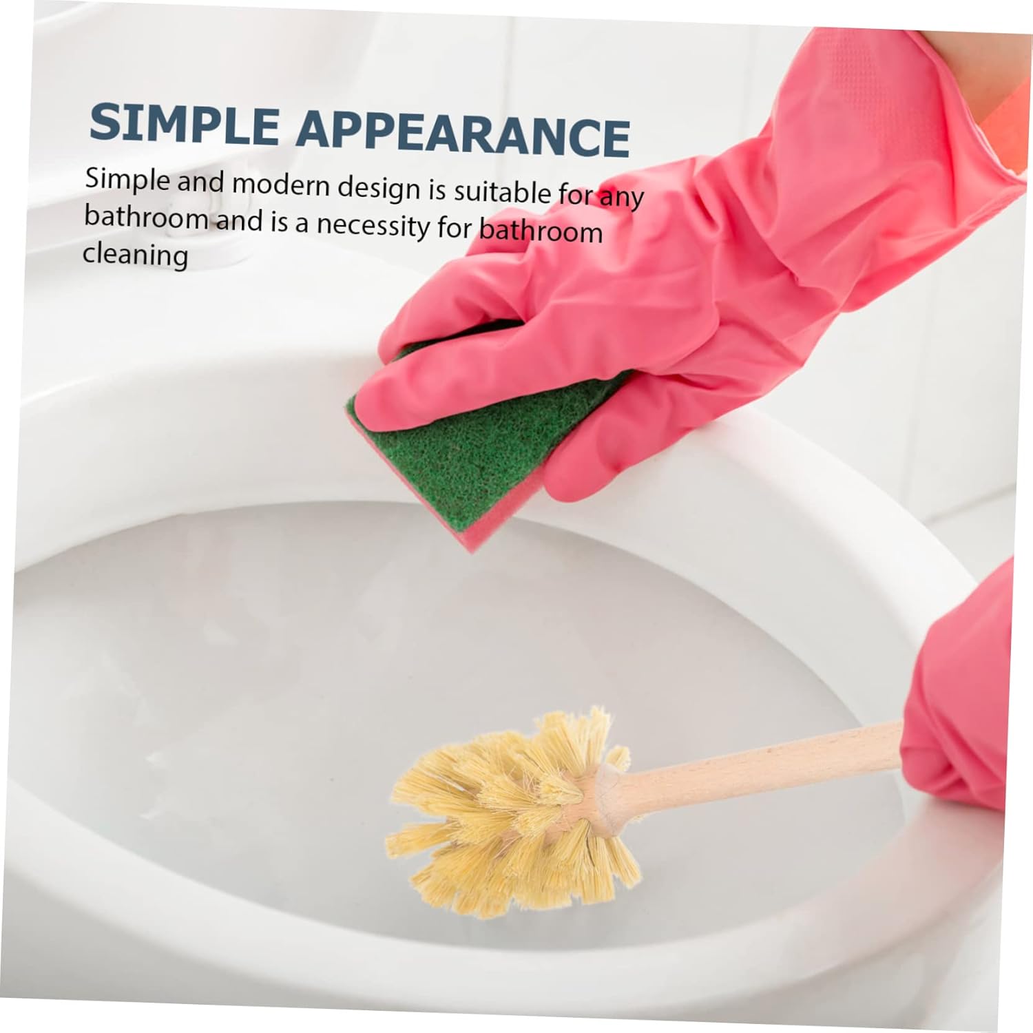 KOMBIUDA 360 Deep Cleaning Toilet Brush with Anti-Slip Handle