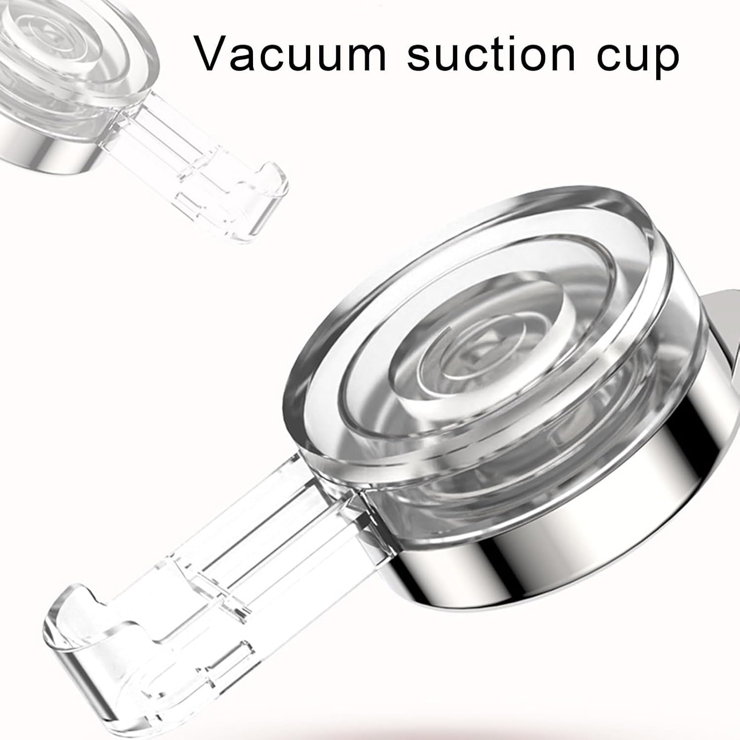 JENPECH Suction Cup Shower Caddy Clear Wall Organizer Grey 2