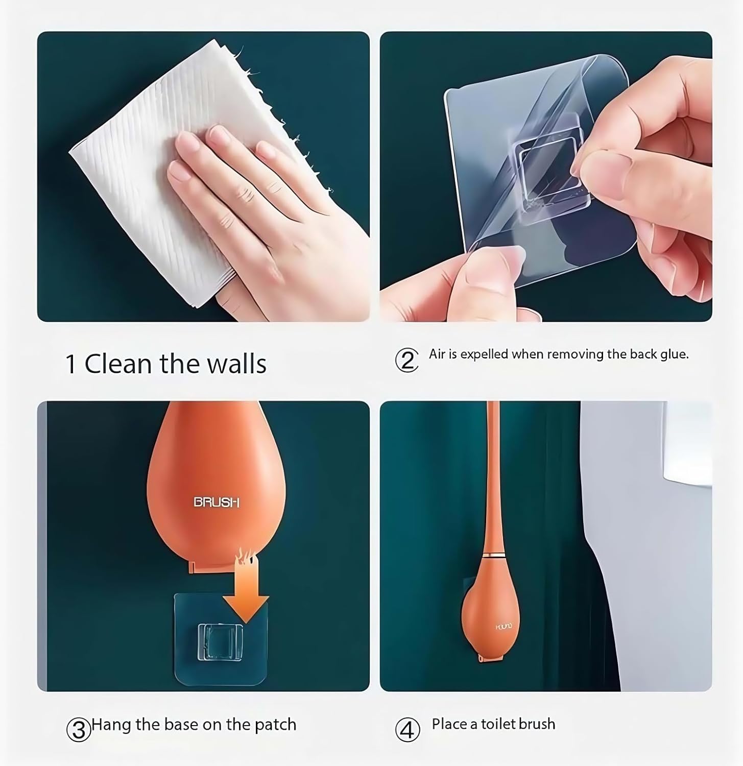 Jefuzh Silicone Toilet Brush and Holder Set