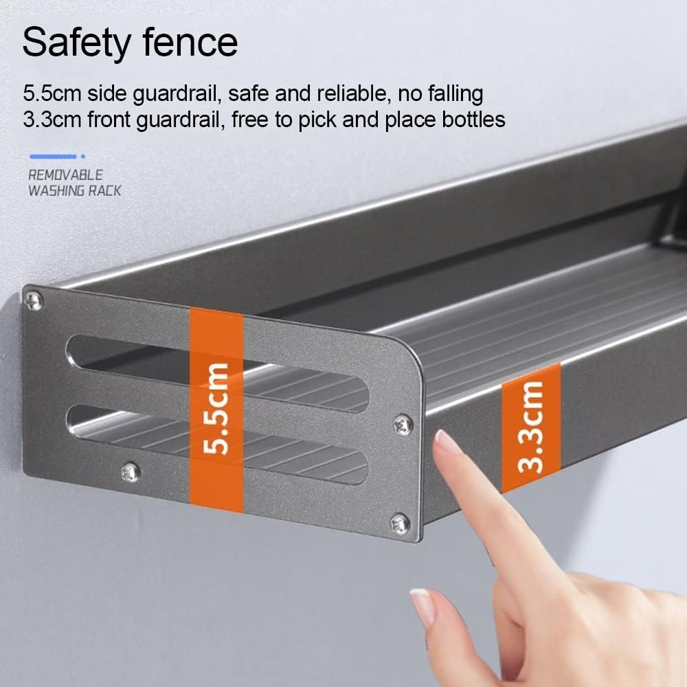 Aluminum Shower Caddy with Storage Shelf for Bathroom Organization